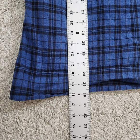 Madewell Plaid Ruffle Off Shoulder Mini Dress Linen Cotton Blend Size 8 - Picture 5 of 13